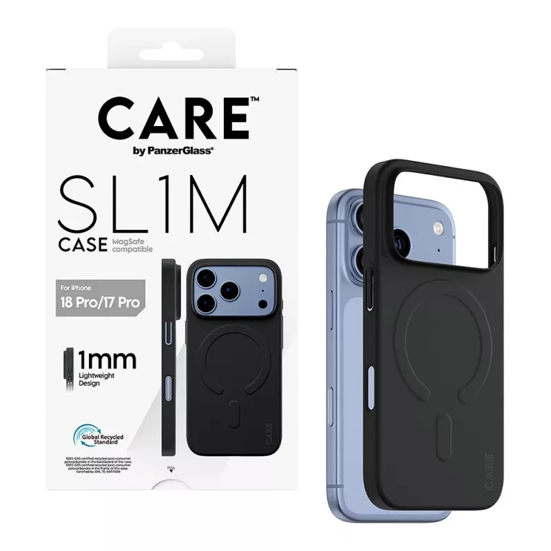 CARE by PanzerGlass SL1M apvalks ar MagSafe iPhone 17 Pro - melns