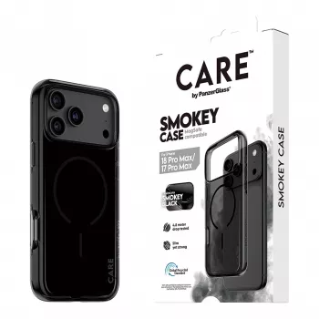 CARE by PanzerGlass Smokey apvalks ar Black MagSafe iPhone 17 Pro Max