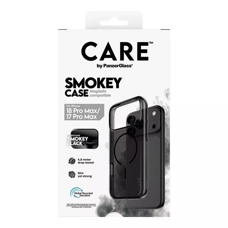 CARE by PanzerGlass Smokey apvalks ar Black MagSafe iPhone 17 Pro Max