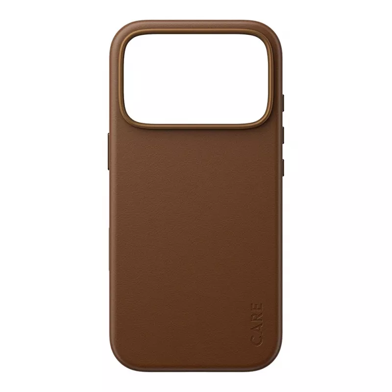 CARE by PanzerGlass Solo vegānas ādas apvalks brūns ar MagSafe iPhone 17 Pro
