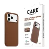 CARE by PanzerGlass Solo vegānas ādas apvalks brūnā krāsā ar MagSafe iPhone 17 Pro Max