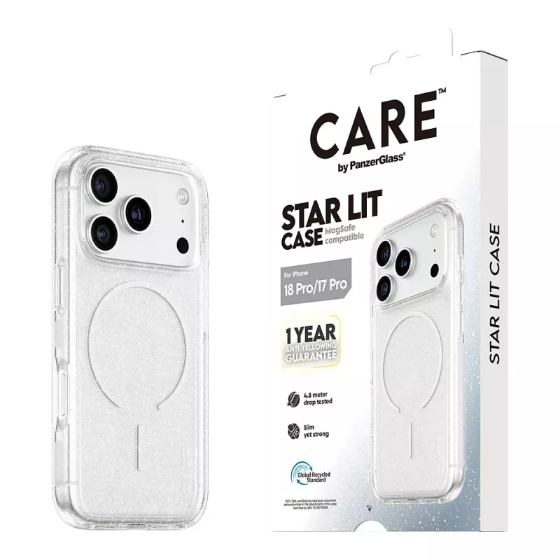 CARE by PanzerGlass Star Lit Case ar MagSafe iPhone 17 Pro - caurspīdīgs