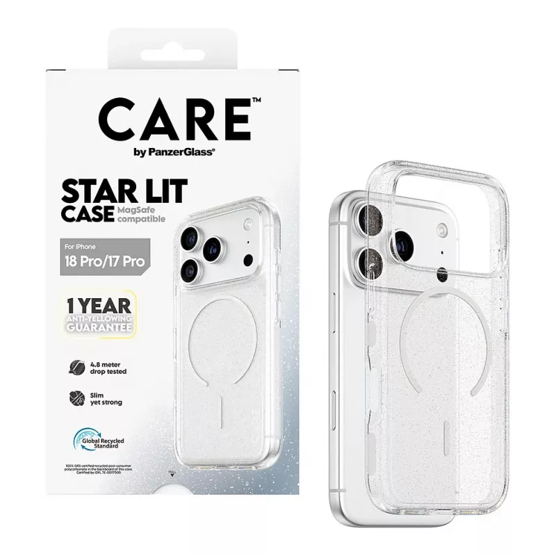 CARE by PanzerGlass Star Lit Case ar MagSafe iPhone 17 Pro - caurspīdīgs