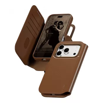 CARE by PanzerGlass Tango 2-in-1 maciņa futrālis, brūns, ar MagSafe, iPhone 17 Pro