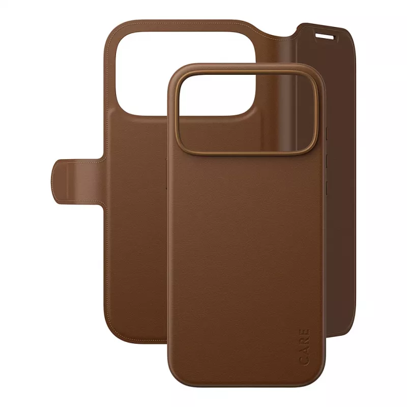 CARE by PanzerGlass Tango 2-in-1 maciņa futrālis, brūns, ar MagSafe, iPhone 17 Pro Max