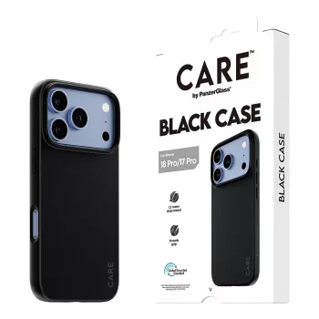 CARE by PanzerGlass TPU apvalks melns iPhone 17 Pro
