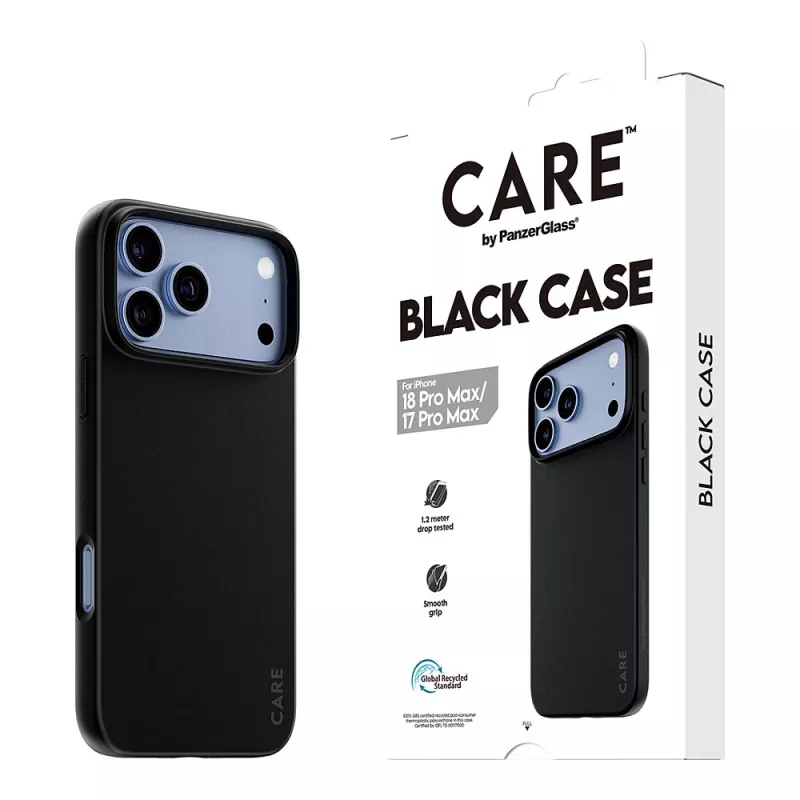 CARE by PanzerGlass TPU apvalks iPhone 17 Pro Max - melns