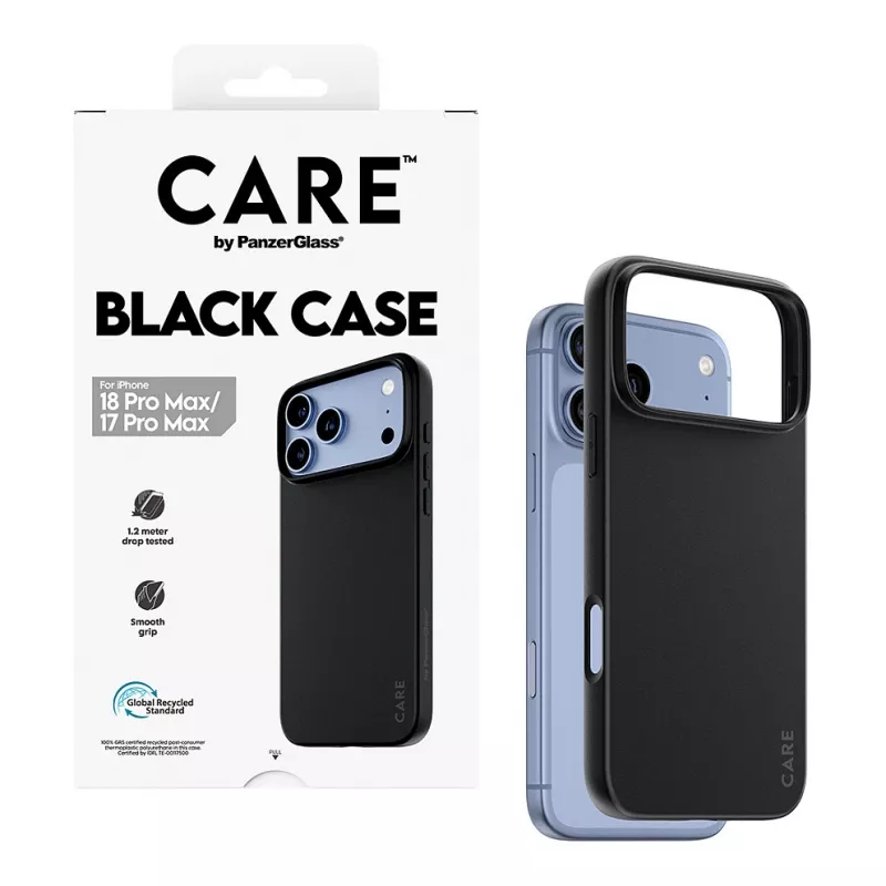 CARE by PanzerGlass TPU apvalks iPhone 17 Pro Max - melns