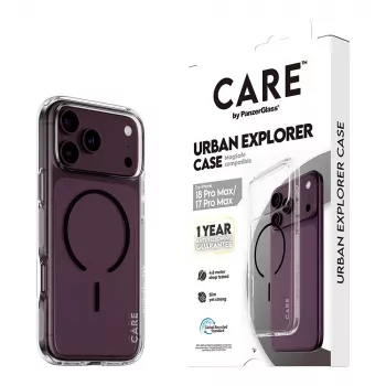 CARE by PanzerGlass Urban Explorer apvalks caurspīdīgs ar melnu MagSafe iPhone 17 Pro Max