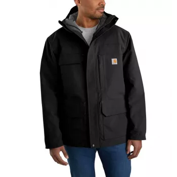 Carhartt Super Dux siltināta mētelis - Melns - Vīriešu Relaxed Fit
