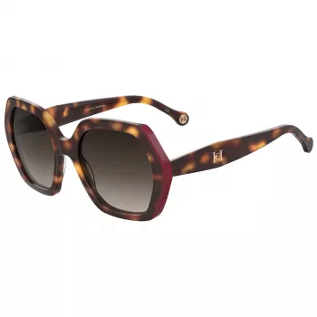 CAROLINA HERRERA HER0181SO63 Sieviešu tauriņveida saulesbrilles Havana Brūna Gradienta 55mm