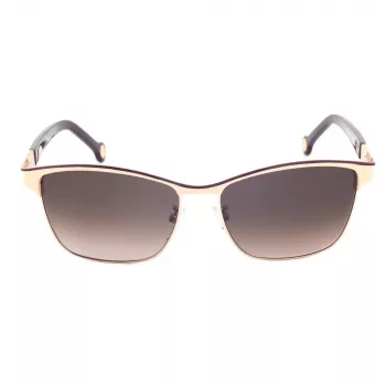 CAROLINA HERRERA SHE069560SL3 Sieviešu saulesbrilles - Havana acetāta rāmis, brūnas gradienta lēcas, 56 mm