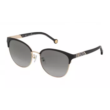 CAROLINA HERRERA SHE119560302 Sieviešu Saulesbrilles - Havana Acetāta Rāmis, Brūnas Gradienta Lēcas, 56/18/135 mm