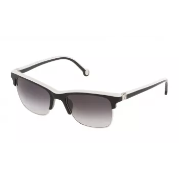 CAROLINA HERRERA SHE655530700 Sieviešu kvadrātveida saulesbrilles - Melnas/Pelēkas - 53/19/140 mm
