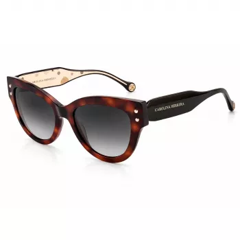 CAROLINA HERRERA Women's Sunglasses CH-0009-S-05L – Havana/Brown Frame with Brown Gradient Lenses (54/19/145 mm)