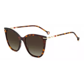 Carolina Herrera Sieviešu saulesbrilles HER0091S05L Cat Eye Acetāts Melnas Pelēks Gradients 56/20/145 mm