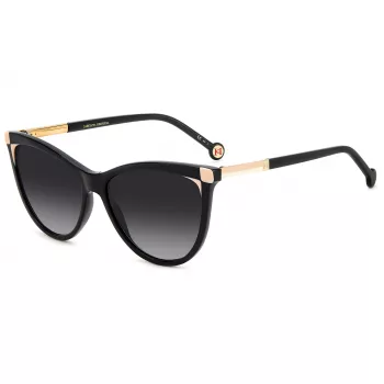 CAROLINA HERRERA Women's Sunglasses HER0141SKDX - Square Acetate Frame, Gradient Lens, UV400 Protection, 57mm
