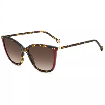 CAROLINA HERRERA Sieviešu saulesbrilles HER0245SO63 - Ģeometrisks acetāta rāmis, UV400 aizsardzība, 55 mm lēcas