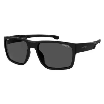 Carrera Ducati vīriešu saulesbrilles CARDUC029S807 – melns rāmis, pelēkas lēcas, 59 mm