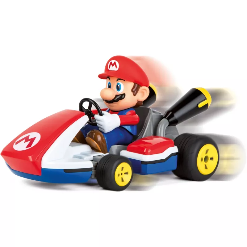 Carrera RC Mario Kart - Mario sacīkšu karts ar skaņu, sarkans/zils, 1:16