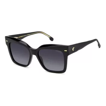 CARRERA Sieviešu taisnstūra saulesbrilles CARRERA3037S8 - Melns rāmis, Pelēkas lēcas, 54mm