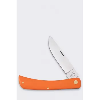 Case Sod Buster SS oranžs salokāms nazis - Tru-Sharp ķirurģiskā nerūsējošā tērauda skinner asmens, oranžs sintētisks rokturis, slip joint, nagu iecirtums, ražots ASV