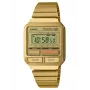CASIO A120WEG-9AEF Sieviešu Vintage Digitālais Pulkstenis, 33.5 mm, Zeltains