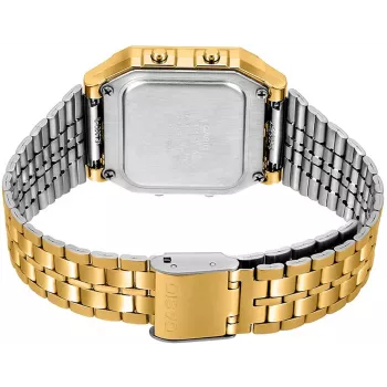 CASIO A500WGA-9 Vīriešu Digitālais Pulkstenis 39mm Zeltains Nerūsējošais Tērauds