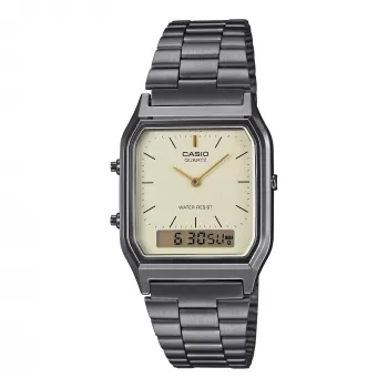 CASIO AQ-230GG-9A Unisex Analog-Digital Watch, 38,8mm, Gunmetal and Gold-tone