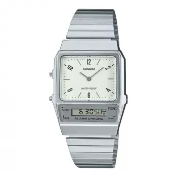 CASIO AQ-800E-7A2EF Unisex Analog-Digital Watch, Silver, 32 mm
