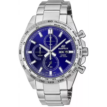 CASIO Edifice EFR-574D-2AVUEF Vīriešu Analogais Kvarca Pulkstenis, 42,3 mm, Zils Ciparnīca, Nerūsējošā Tērauda Rokasprādze