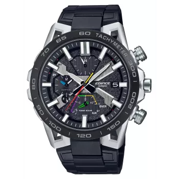 CASIO EQB-2000DC-1AER Edifice Bluetooth Tough Solar Vīriešu Pulkstenis 55,6mm Melns