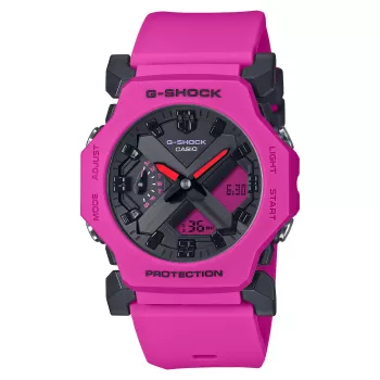 CASIO G-Shock GA-2300-4AER Sieviešu analogā-digitālā rokas pulkstenis, 42,1mm, oranžs sveķi