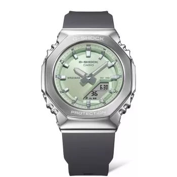 CASIO G-SHOCK GM-S2110-3AER Sieviešu analogs-digitālais pulkstenis 42,9mm Zaļš sveķi/nerūsējošais tērauds