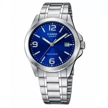 CASIO LTP-1215A-2A Sieviešu analogs kvarca pulkstenis 28mm zils ciparnīca nerūsējošais tērauds