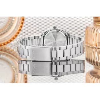 CASIO LTP1302PD7A1V Unisex Analog Quartz Watch, Silver Stainless Steel, 34.5 x 30.2 x 8,7 mm