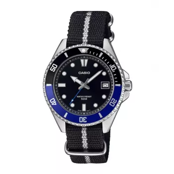 Casio MDV-10C-1A2VEF Vīriešu Nirēja Pulkstenis Melns Nerūsējošais Tērauds Sveķi