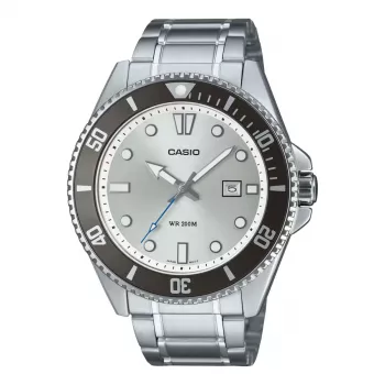 CASIO MDV107D7AVDF Vīriešu Nirēja Pulkstenis 44,2 mm Nerūsējošais Tērauds Balts Ciparnīca