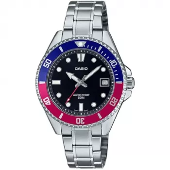 CASIO MDV10D1A3VDF Vīriešu analogais kvarca pulkstenis 44,2 mm nerūsējošais tērauds