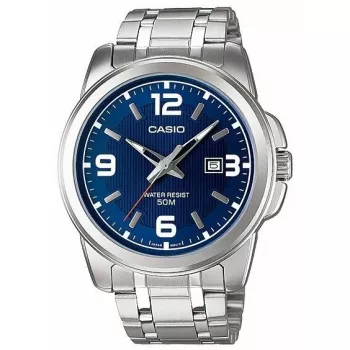 Casio MTP-1314D-2AVEF Vīriešu analogs kvarca pulkstenis, zils ciparnīca, nerūsējošā tērauda aproce, 50m ūdensizturība