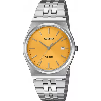 Casio MTP-B145D-9AVEF Vīriešu analogais kvarca pulkstenis sudraba nerūsējošais tērauds