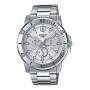 CASIO MTPVD300D-7EUD Vīriešu analogais kvarca pulkstenis 45mm nerūsējošais tērauds sudraba ciparnīca
