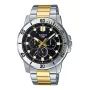 CASIO MTPVD300SG1EU Vīriešu analogais kvarca pulkstenis 45mm Nerūsējošais tērauds Divkrāsu Sudrabs/Zelts