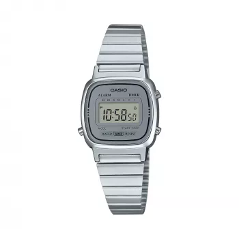 Casio LA670WA-7 sieviešu digitālais pulkstenis – 30mm sudraba nerūsējošais tērauds