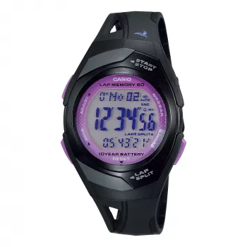 CASIO Women's STR-300-1CEG Digitālais pulkstenis 35,2mm Melns sveķi