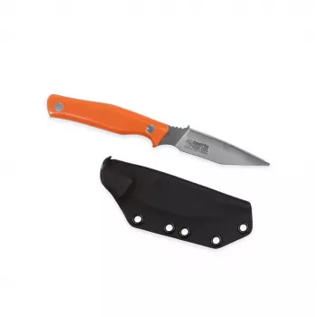 Casström Swedish Field Dresser Orange G10 medību nazis 100mm Sandvik 12C27 asmens, Full Tang, Kydex maksts