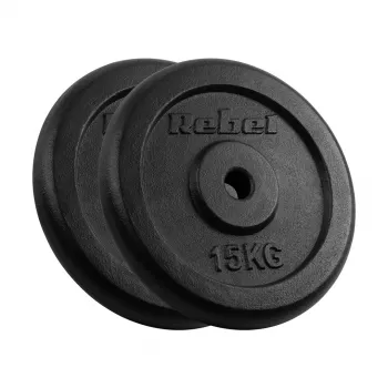 Svēršķīvju komplekts 2x15kg, urbums 31mm, Classic Disc, REBEL ACTIVE