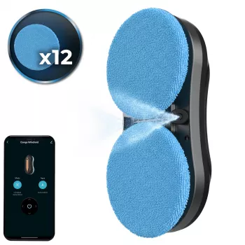 Cecotec Conga Windroid W10 DoubleSpray 3-in-1 logu tīrīšanas robots, ar vadu, melns