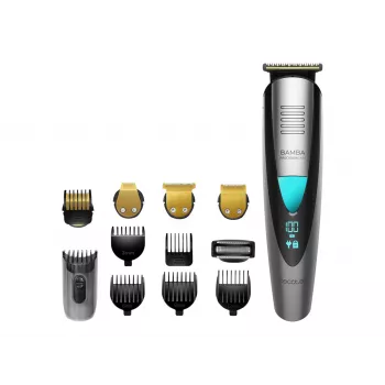 Cecotec PrecisionCare Pro 5-in-1 bezvadu slapjās un sausās apgriešanas mašīna, 13 garuma pakāpieni, melns/sudrabs