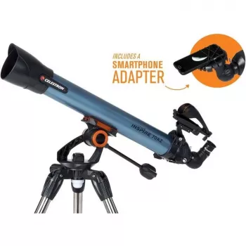 Celestron Inspire 70AZ Refraktora teleskops 35x palielinājums Melns, Zils
